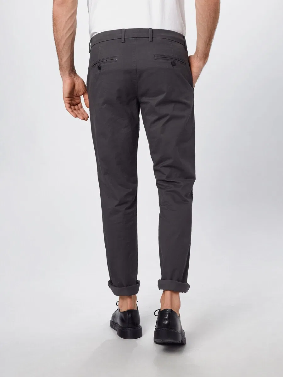 Брюки-чиносы GAP Slim fit 'Essential' темно-серого цвета — фото 3