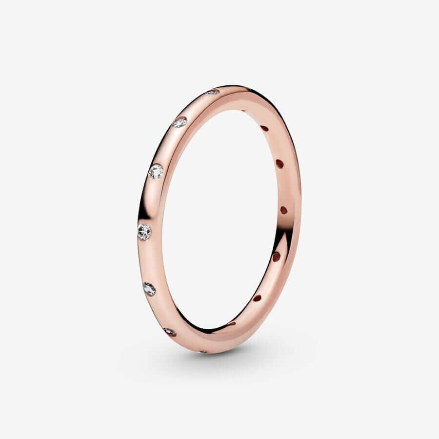 

Кольцо Pandora Timeless Simple Sparkling Band, розовое золото