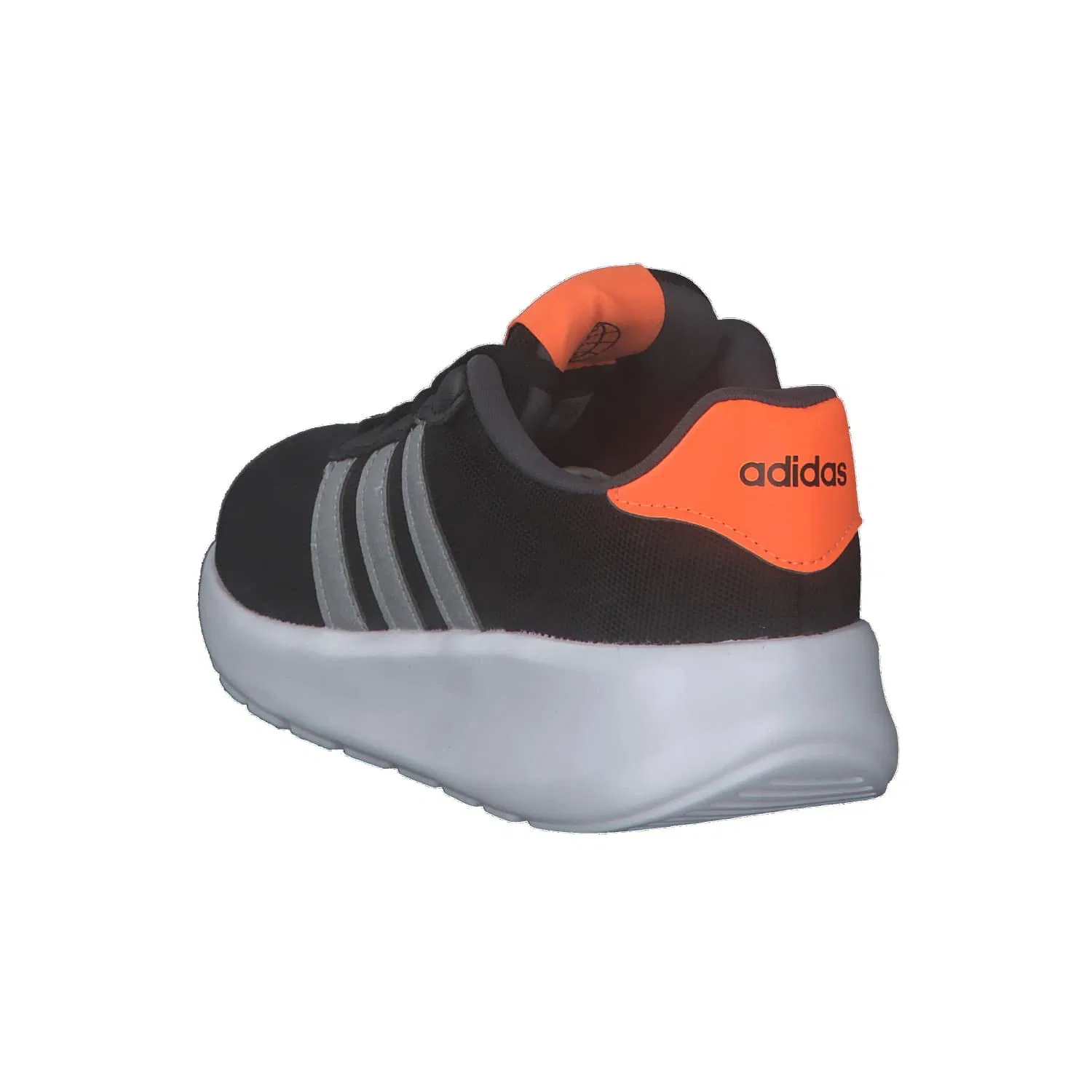 Детские кроссовки для мальчиков легкие Lite Racer 3.0 Adidas, Black Core Black Silver Met Screaming Orange — фото 4