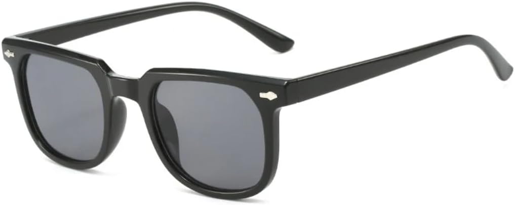 

Мужские солнцезащитные очки с квадратными заклепками, модные градиентные очки UV400, ретро-стиль, панк-стиль, леопардовый принт. Женские солнцезащитные очки в стиле ретро с панк-принтом UATXTAU, Black Gray