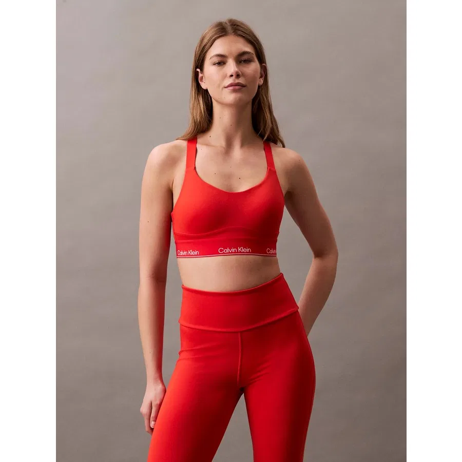 Спортивный бюстгальтер с высокой поддержкой Sports Bra High Support Calvin Klein, Красный — фото 3
