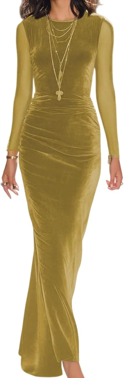 Женское вельветовое платье-футляр Wrap Dress, Green