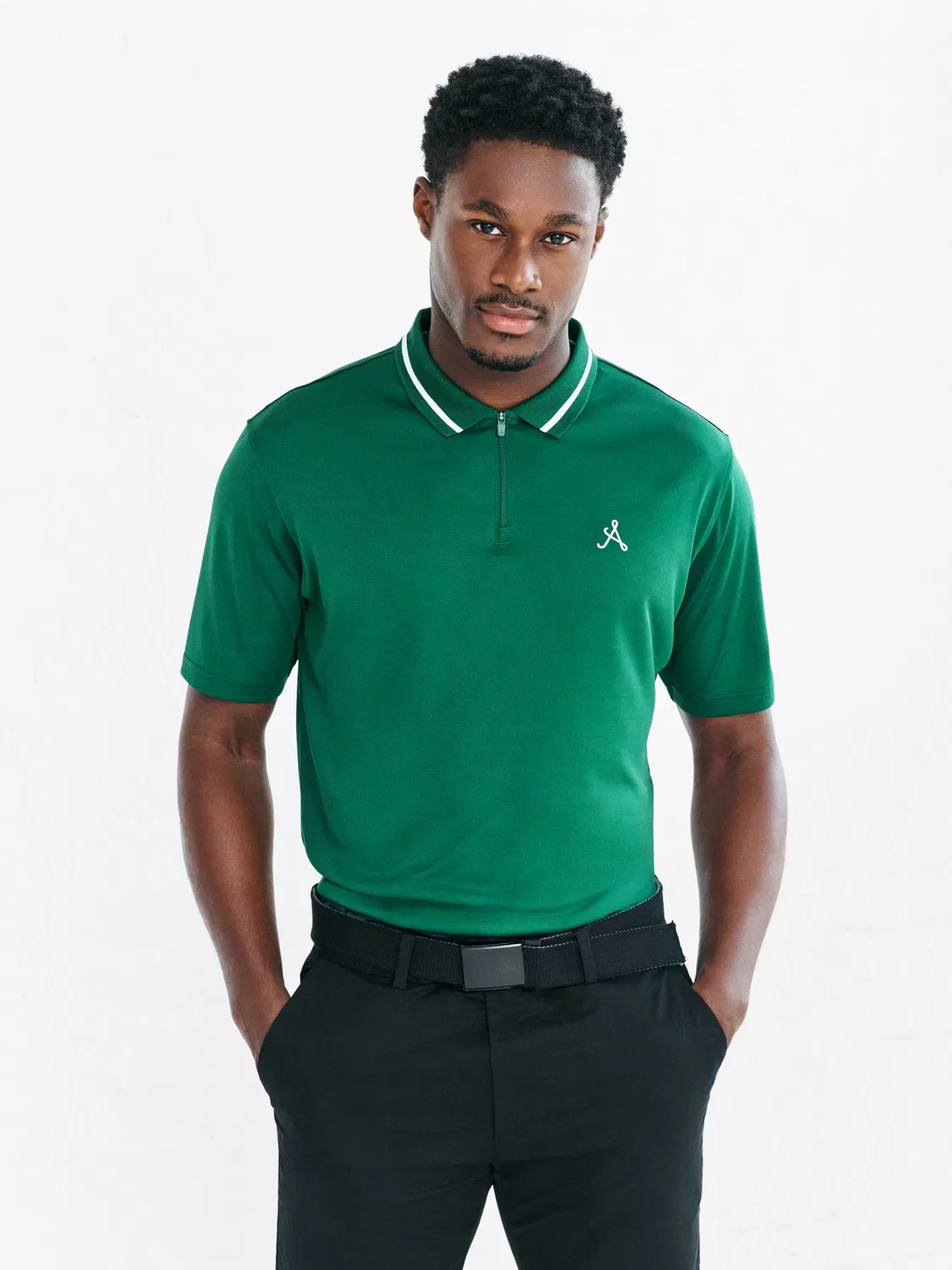 Поло Active Tipped Golf от Next, зеленый