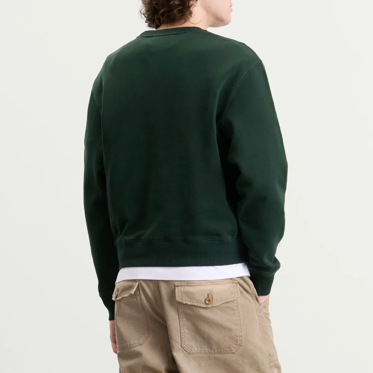 Джемпер с вышитым логотипом Feomi u venice logo jumper Acne Studios, Dark Green — фото 3