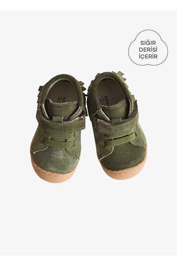 Детские туфли для мальчиков повседневные Tivo First Step Shoe Kitikate, Green — фото 2