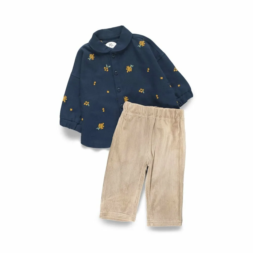 Комплект из топа и брюк с вышивкой «Золотой глаз» Branshes, Navy blue — фото 2