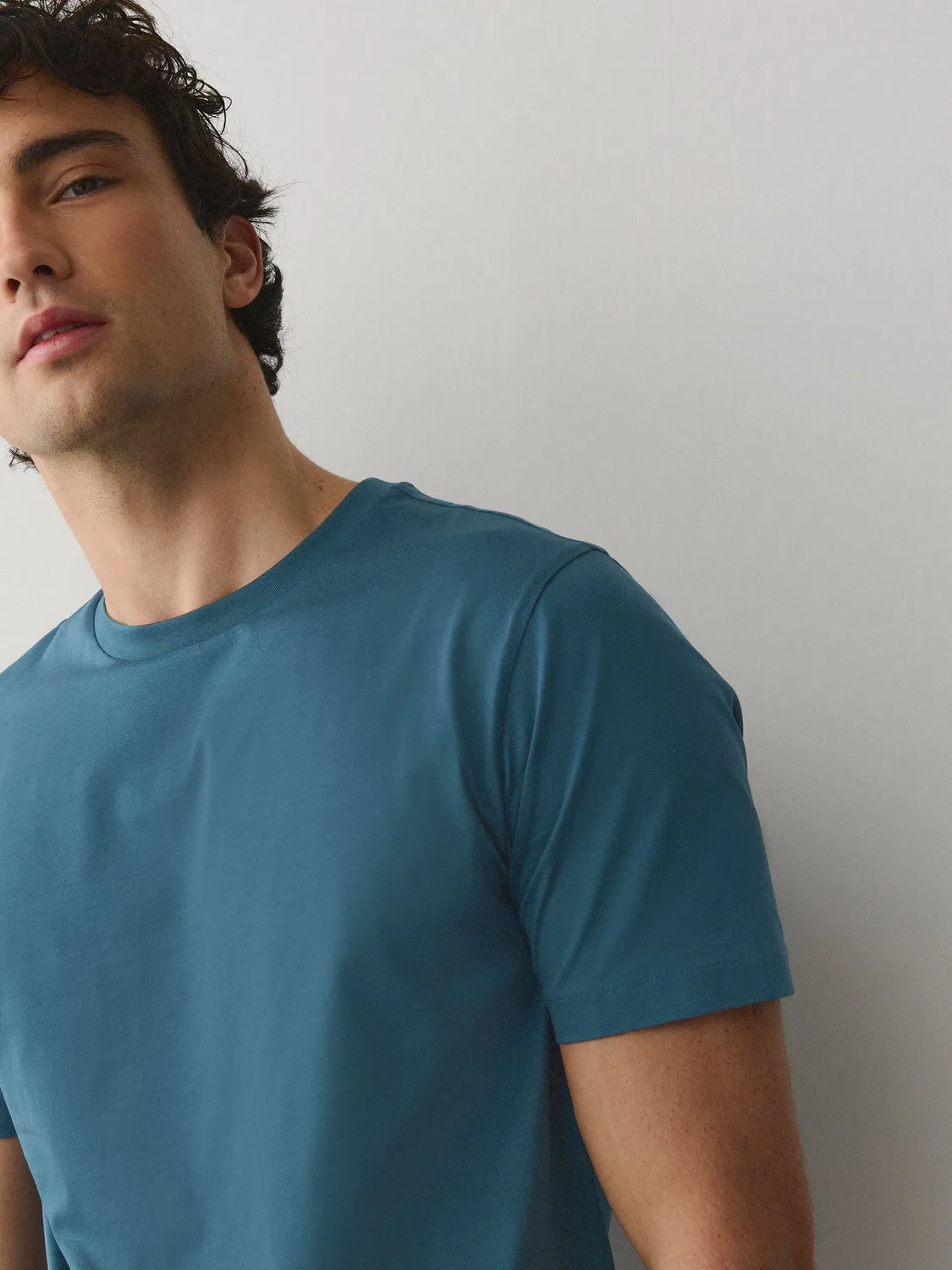 Футболка Slim Fit Signature SUPIMA Cotton Next, Синий — фото 4