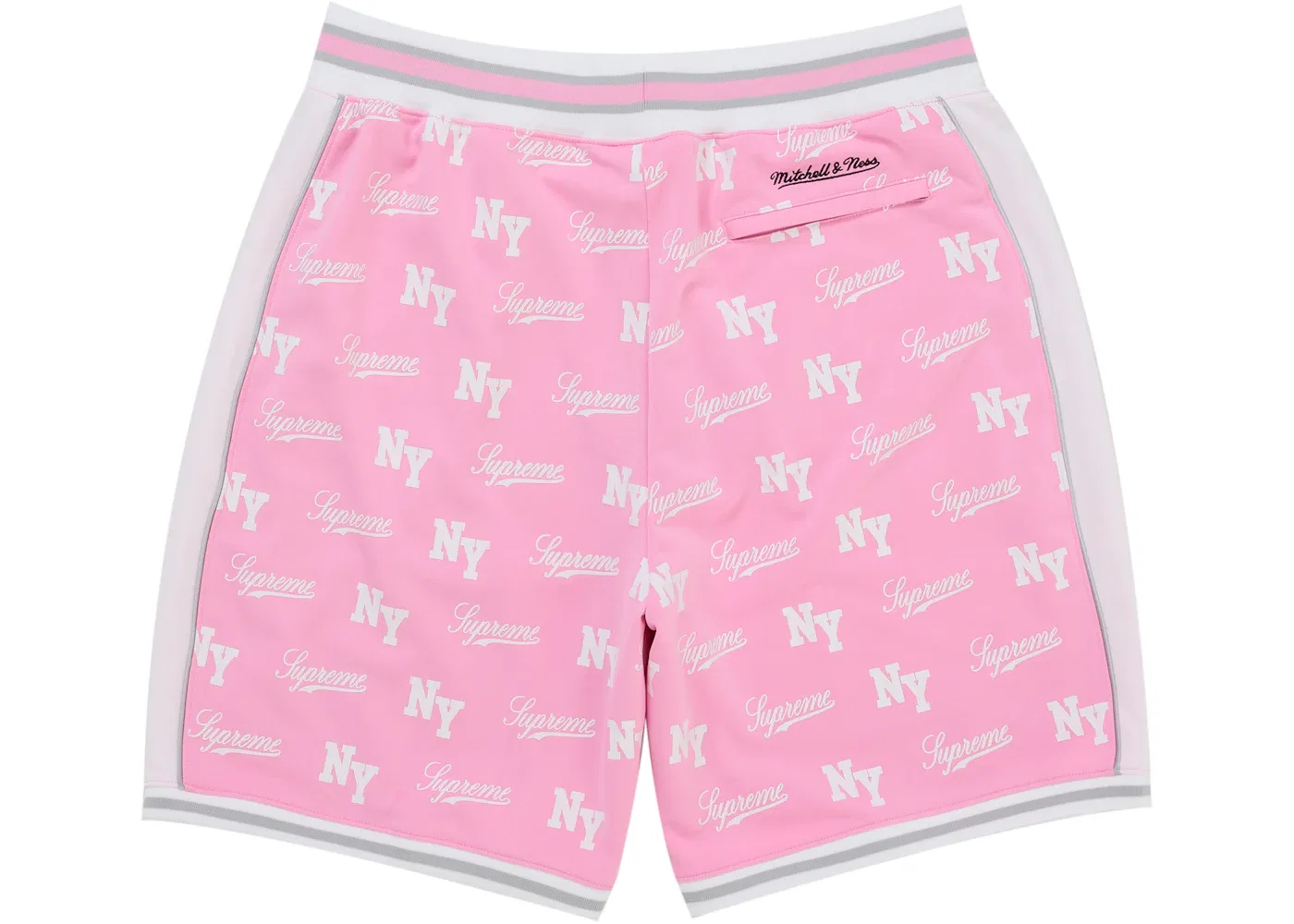 Мужские шорты с монограммой Mitchell & Ness Supreme, Pink — фото 2