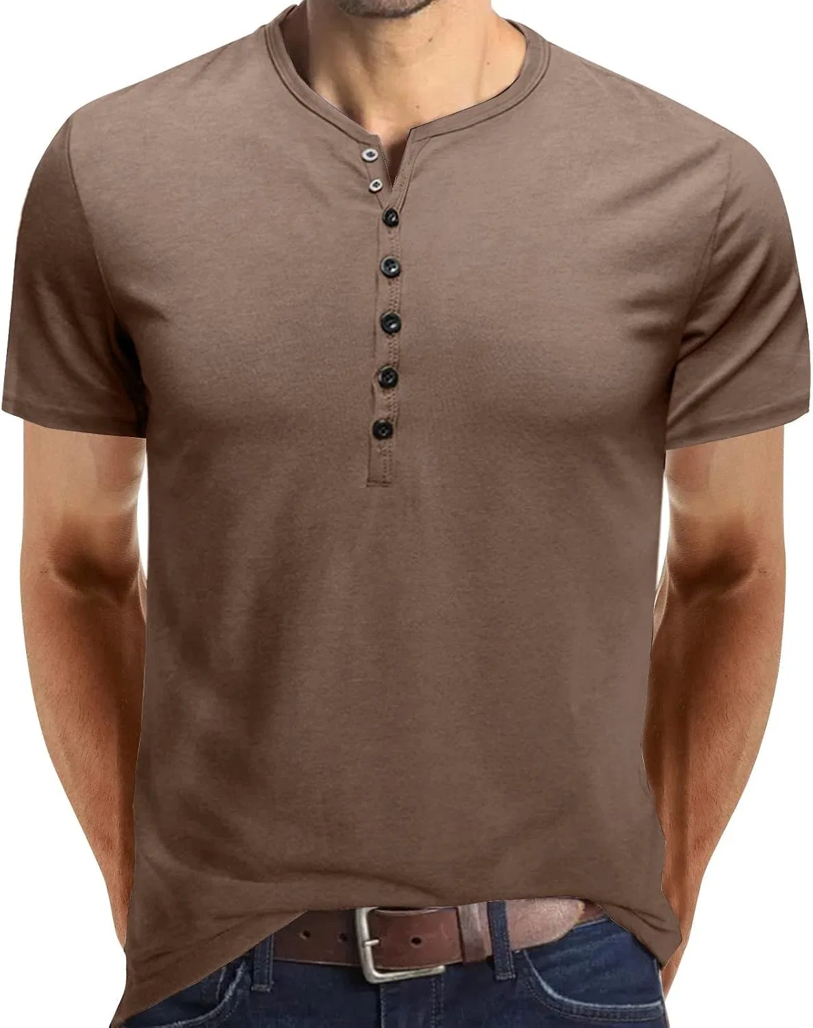 Мужская футболка с поло, Slim Fit, хаки