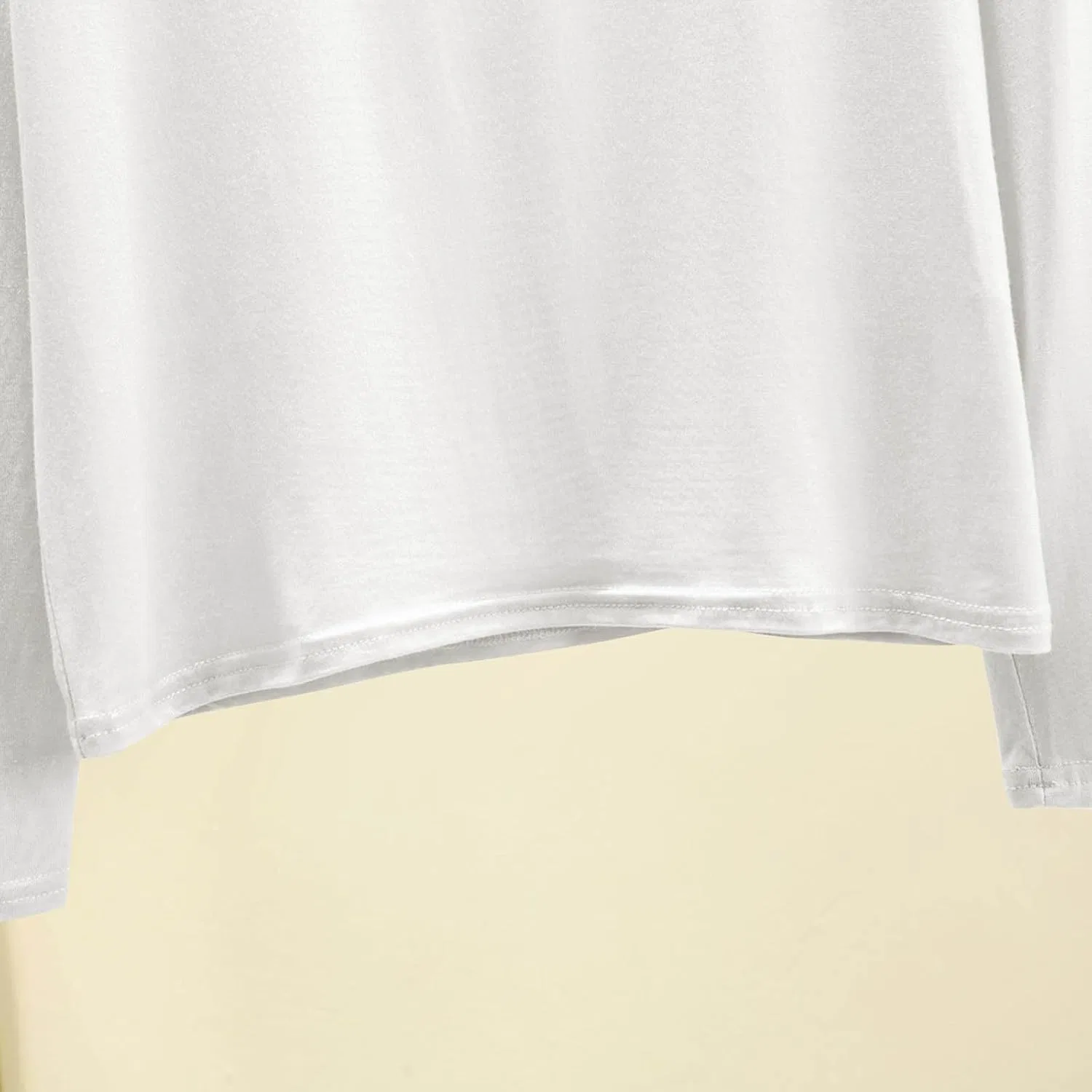 Женская туника с V-образным вырезом, свободный крой, White — фото 4