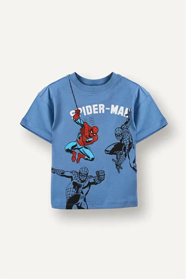 Детская футболка для мальчиков с коротким рукавом Marvel Spiderman Defacto, Blue