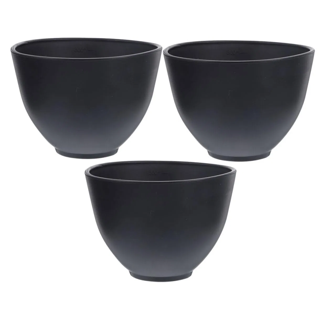 Набор мисок для масок, Silicone, FRCOLOR, 6 шт, 10.5x10.5x14 см, Black — фото 2