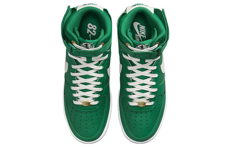 Кроссовки Nike Air Force 1 High Se '40th Anniversary, высокие, зеленый/белый — фото 3
