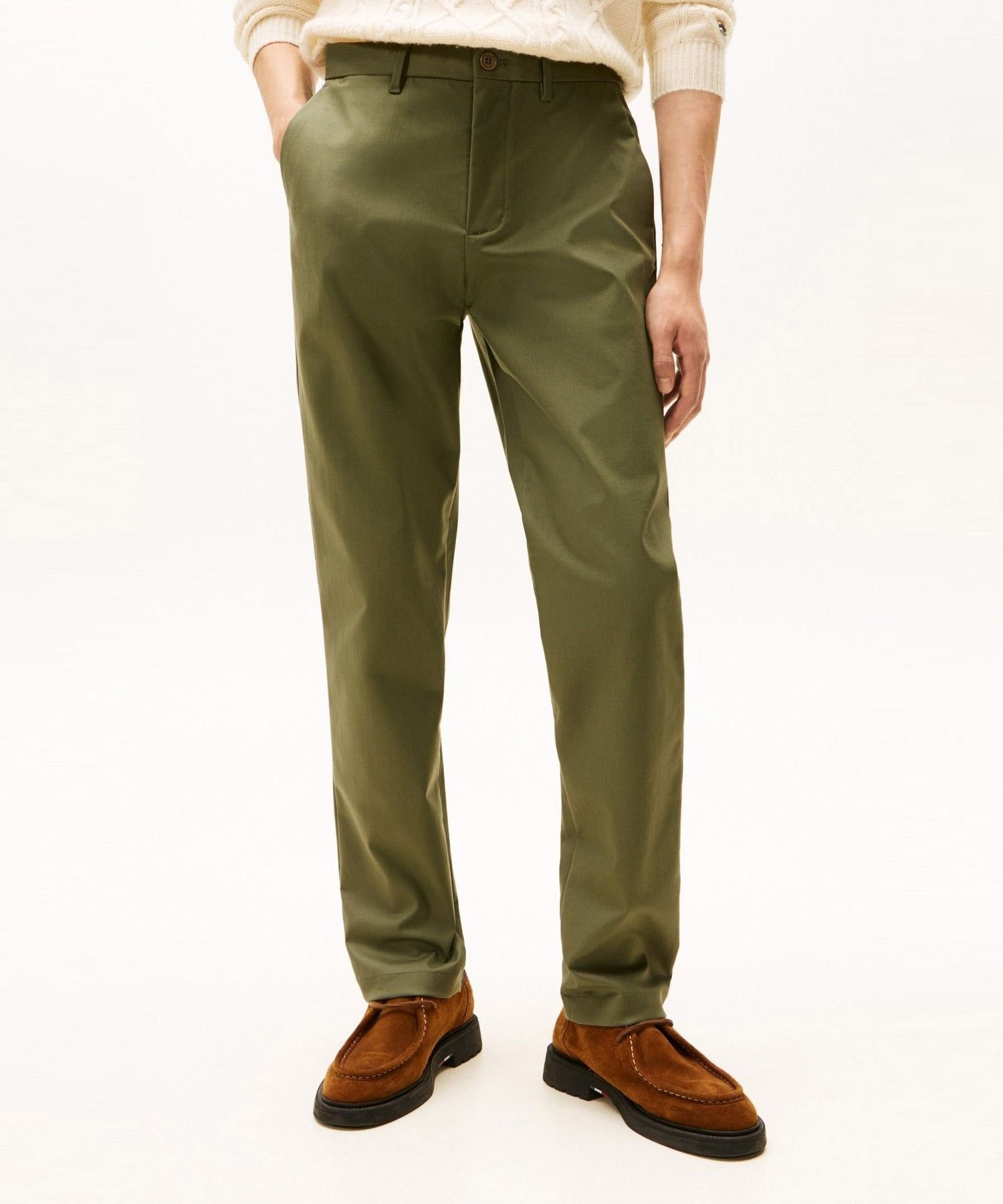 Брюки Denton из эластичного тенсела TOMMY HILFIGER, Khaki PLI