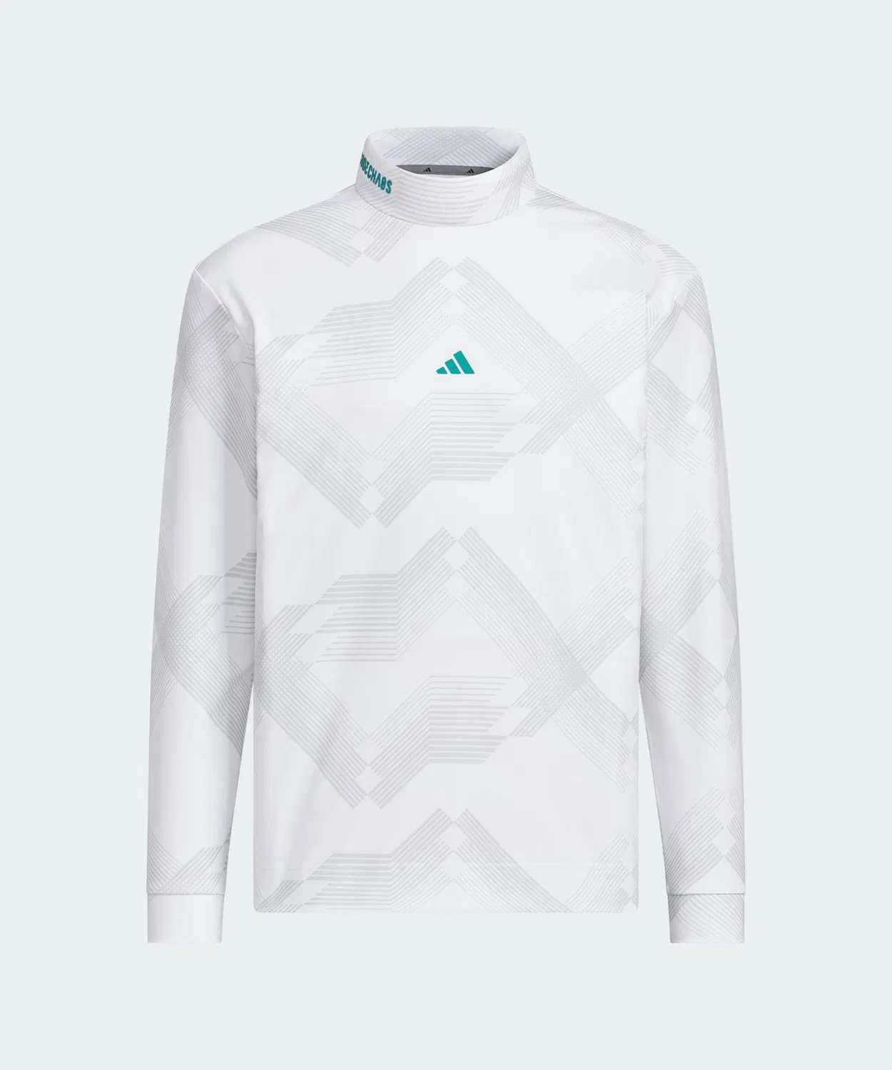 Мужская футболка с длинным рукавоми поло Adidas Golf, White — фото 4