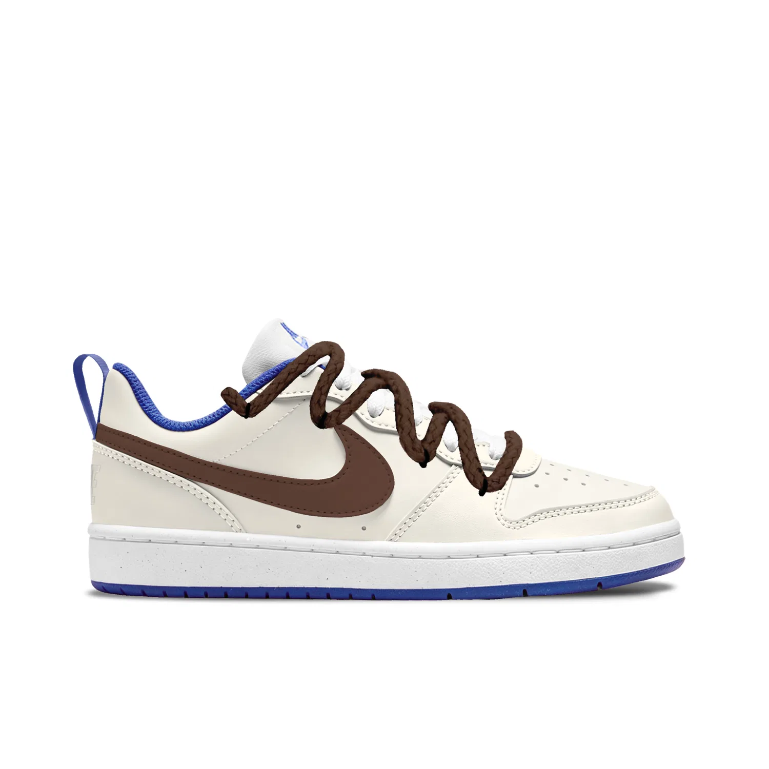 Детские кроссовки-скейтборд с принтом Nike Court Borough Low Recraft Brown — фото 4