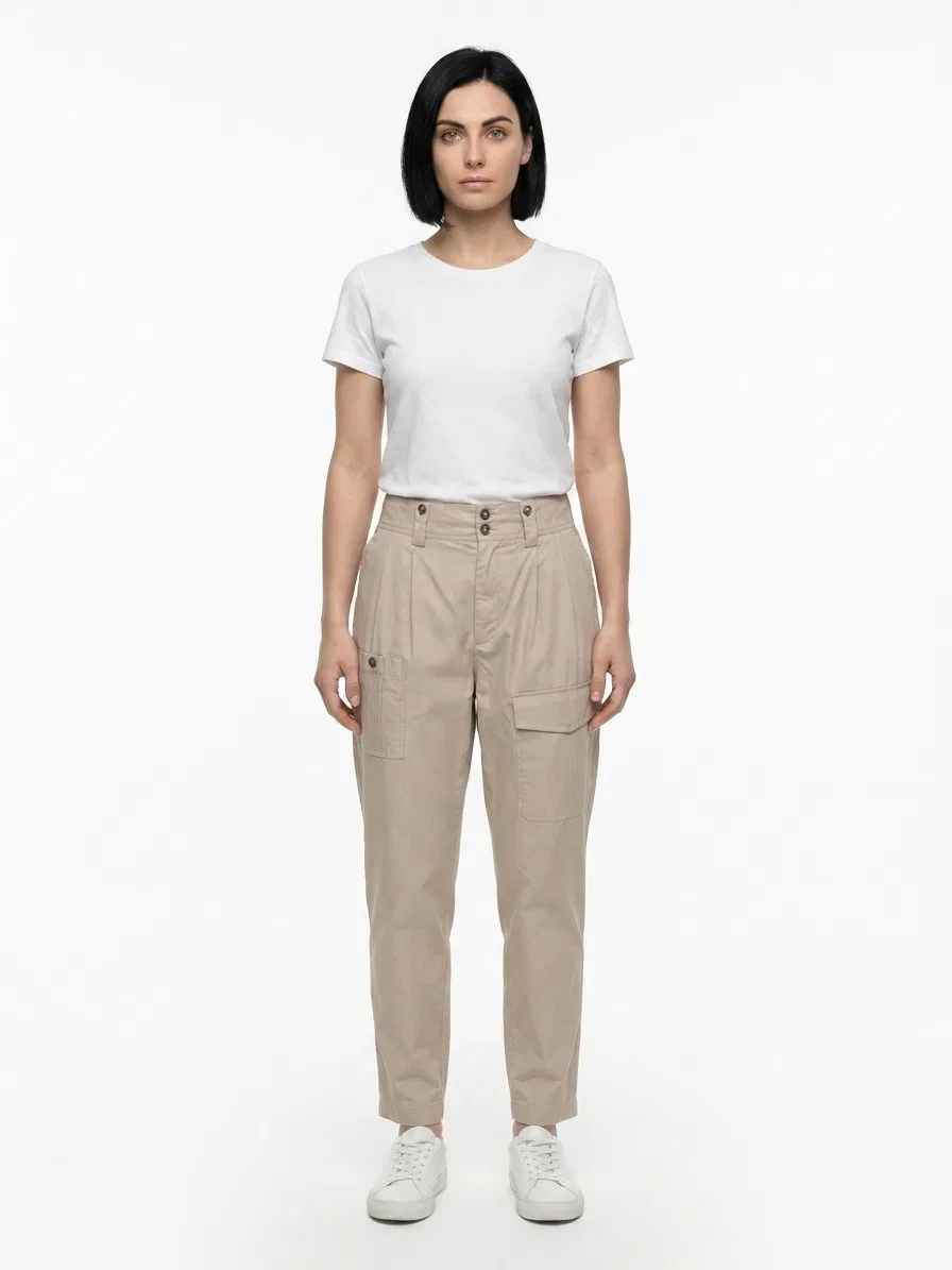 Женские брюки карго с карманами, Beige, Dolce & Gabbana