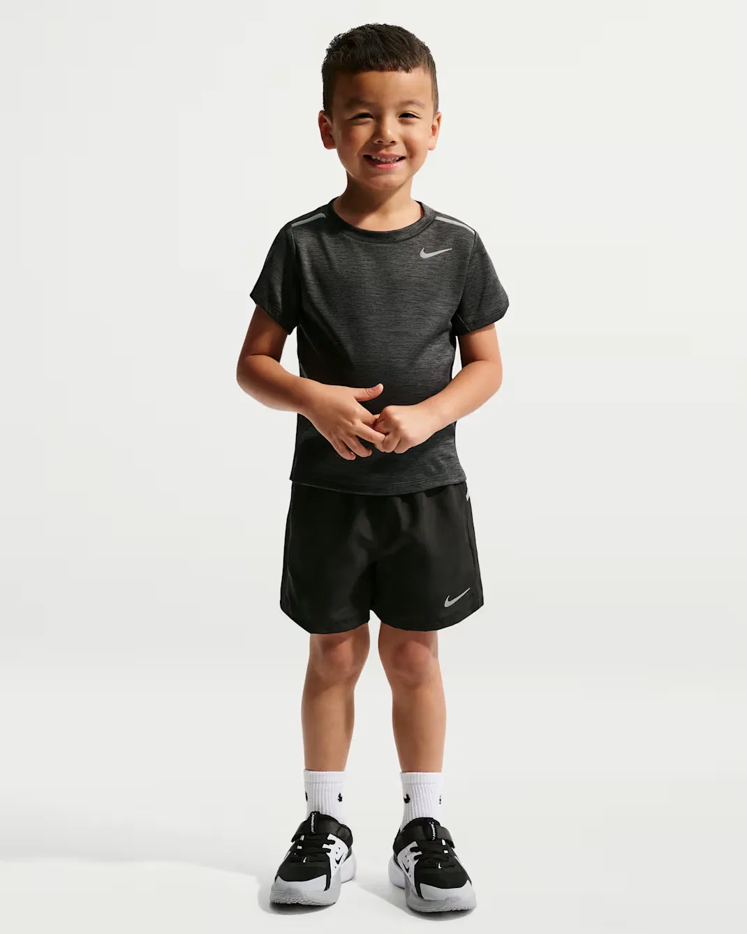 Детский комплект Dri-FIT Miler: футболка и шорты Nike, Black