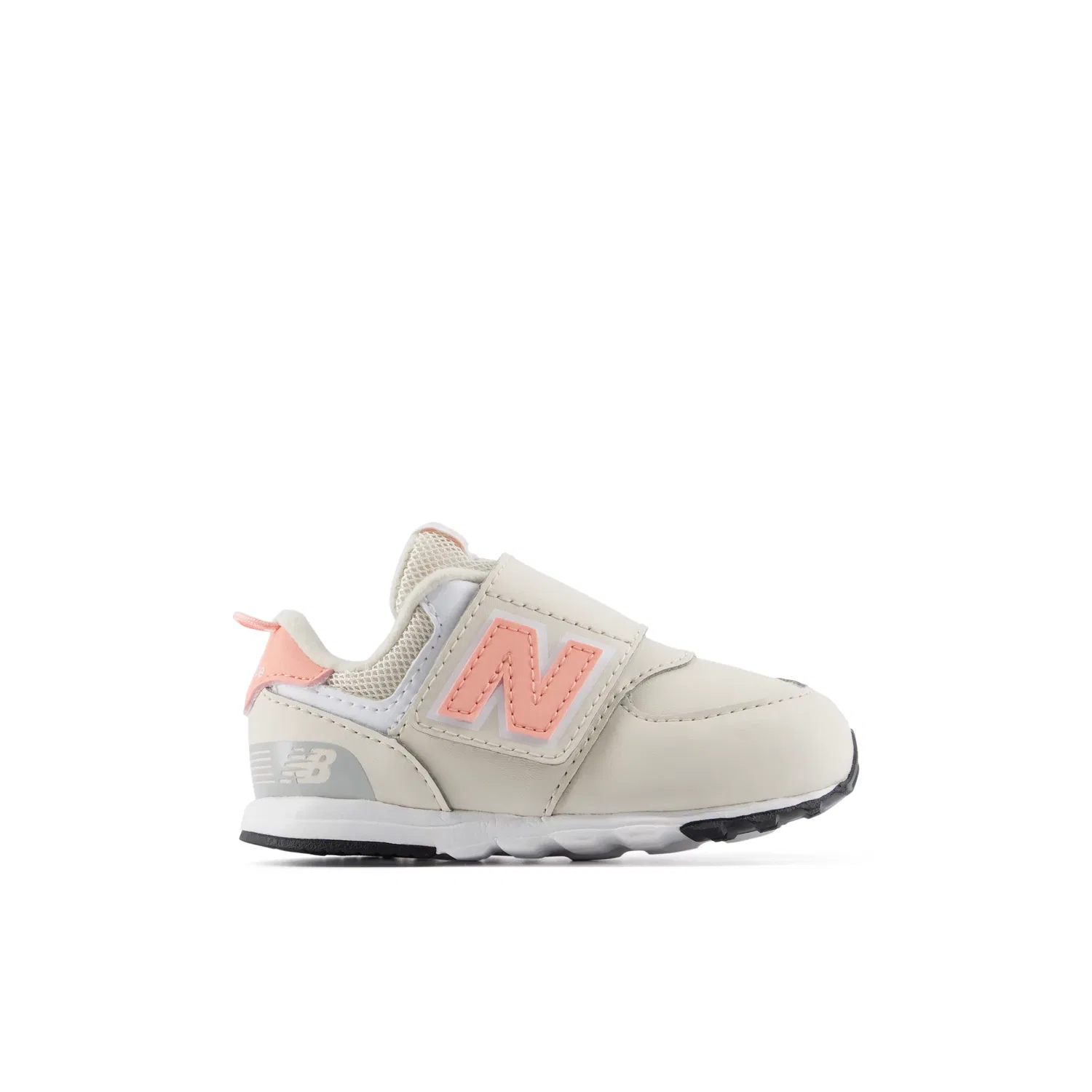 Детские кроссовки New Balance 574 New-B Hook & Loop с застежкой-велкро, Linen With Pink Lemonade