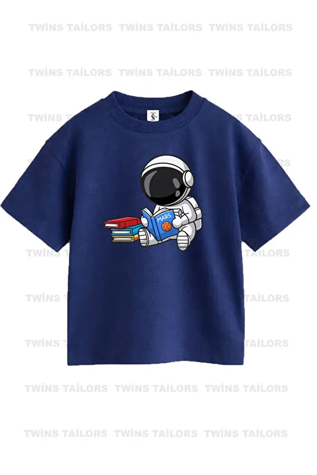 Детский комплект футболок для девочек с принтом Astronaut-Dinosaur-Scooter Twins Tailors, Yellow — фото 4