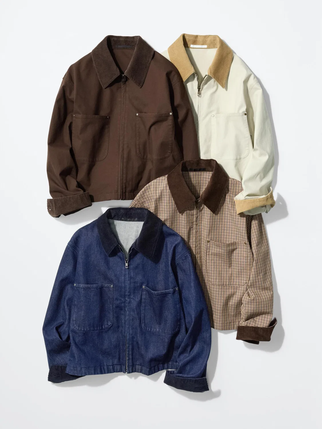 Куртка на молнии унисекс Uniqlo, светло-бежевый — фото 3