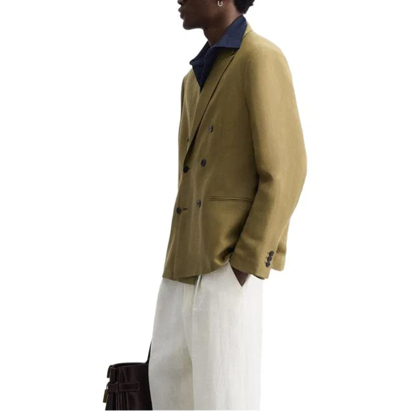 Мужской деловой костюм Olive Green ZARA, Olive Green — фото 4