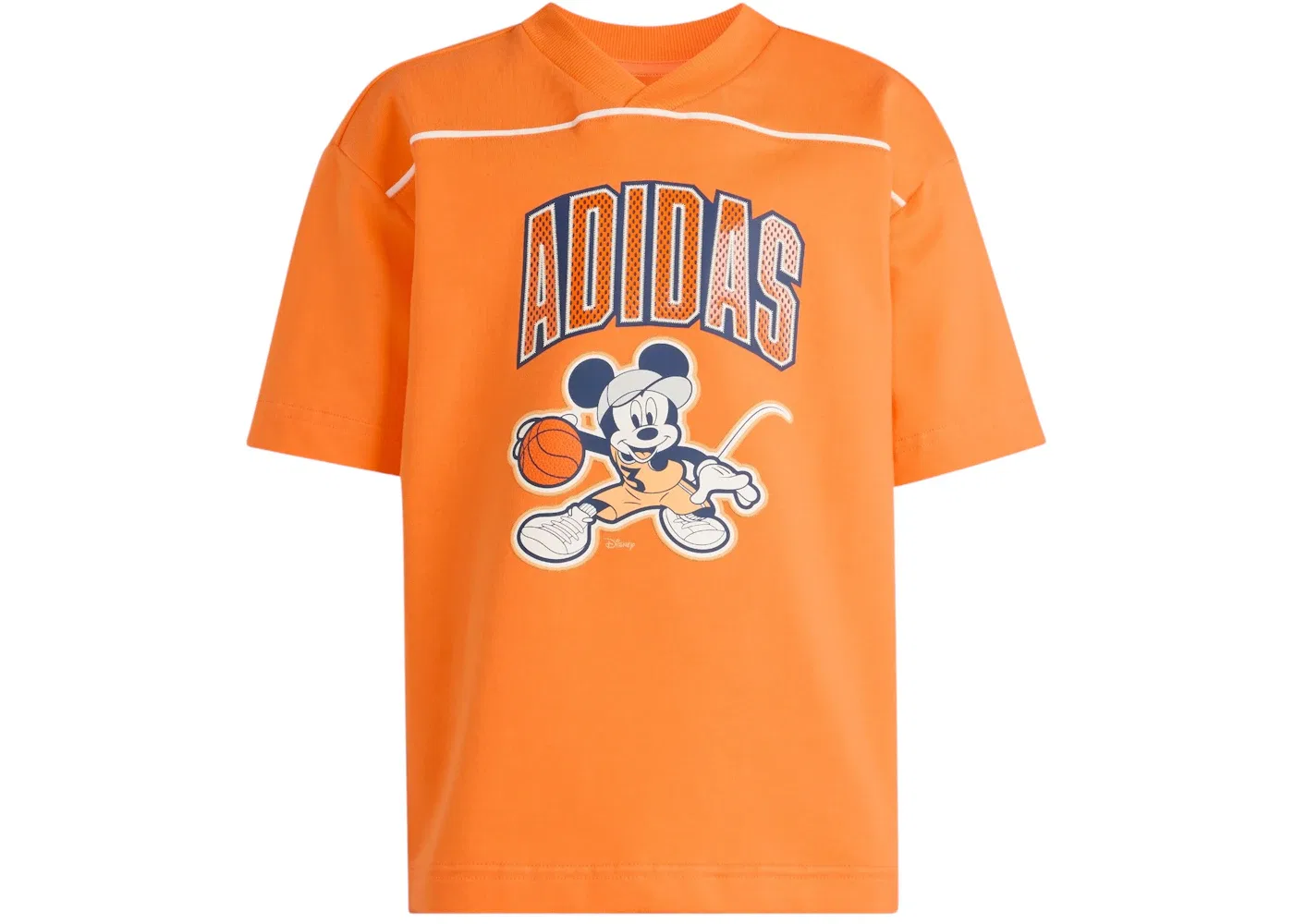 Детская футболка с принтом Adidas Mouse, Pure Orange/Dark Blue/Off White