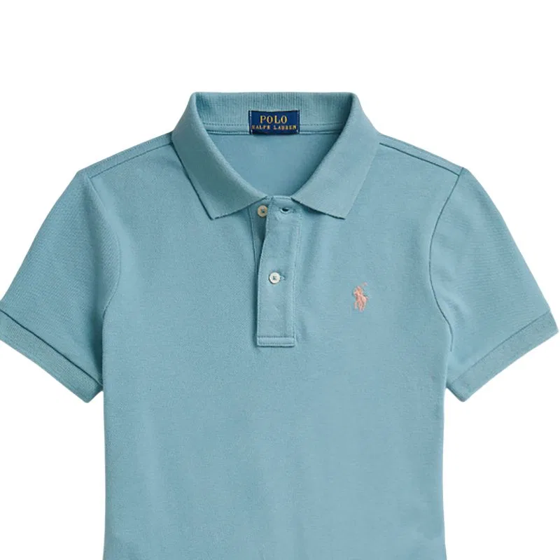 Детский комплект для девочек с поло-воротником и короткой юбкой Polo Ralph Lauren — фото 4