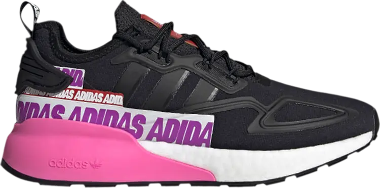 

Кроссовки Adidas Wmns ZX 2K Boost 'Wordmark Heel Stripe - Black Pink', черный