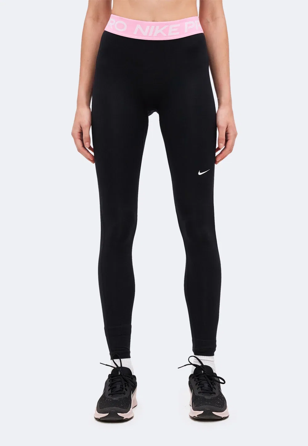 W np df 365 mr tight usm - леггинсы Nike Performance, Black/Pink Rise/White