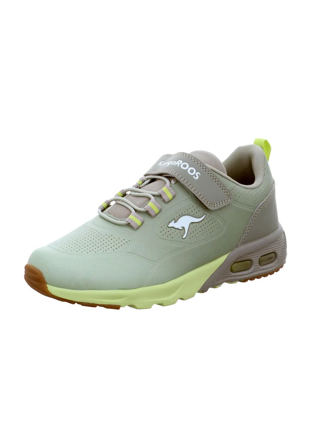 Детские кожаные кроссовки с текстильным верхом KangaROOS KX-BASES EV, Цвет Beige