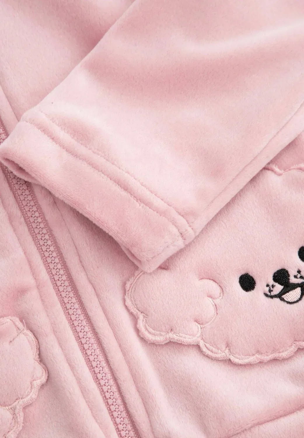 Bluza rozpinana welurowa (f-zc5132401hgn-033-062) - толстовка на молнии Coccodrillo, Hellrosa — фото 4