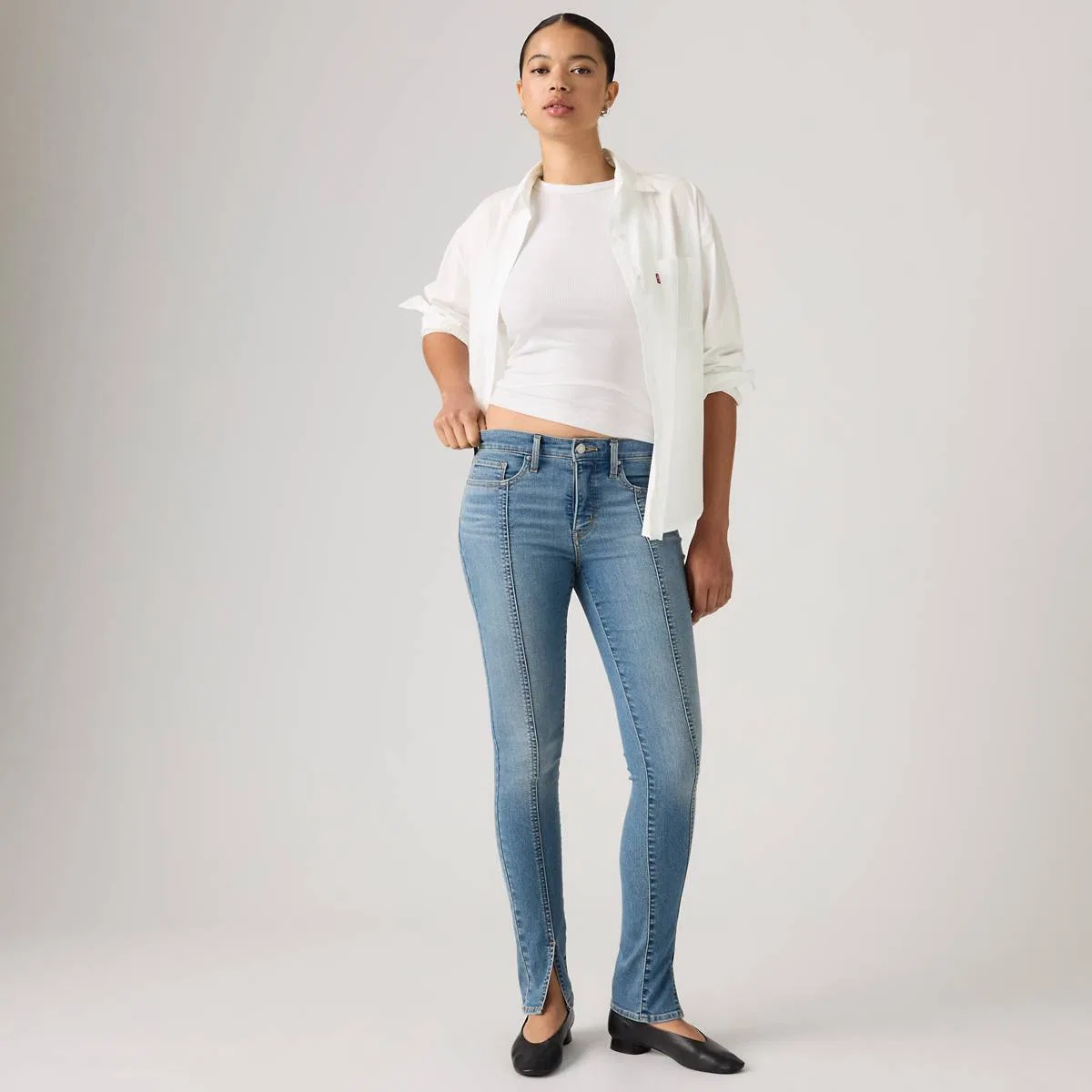 Женские узкие джинсы 311 со швом и утягивающим эффектом Levi's, Camp Denim - Medium Wash