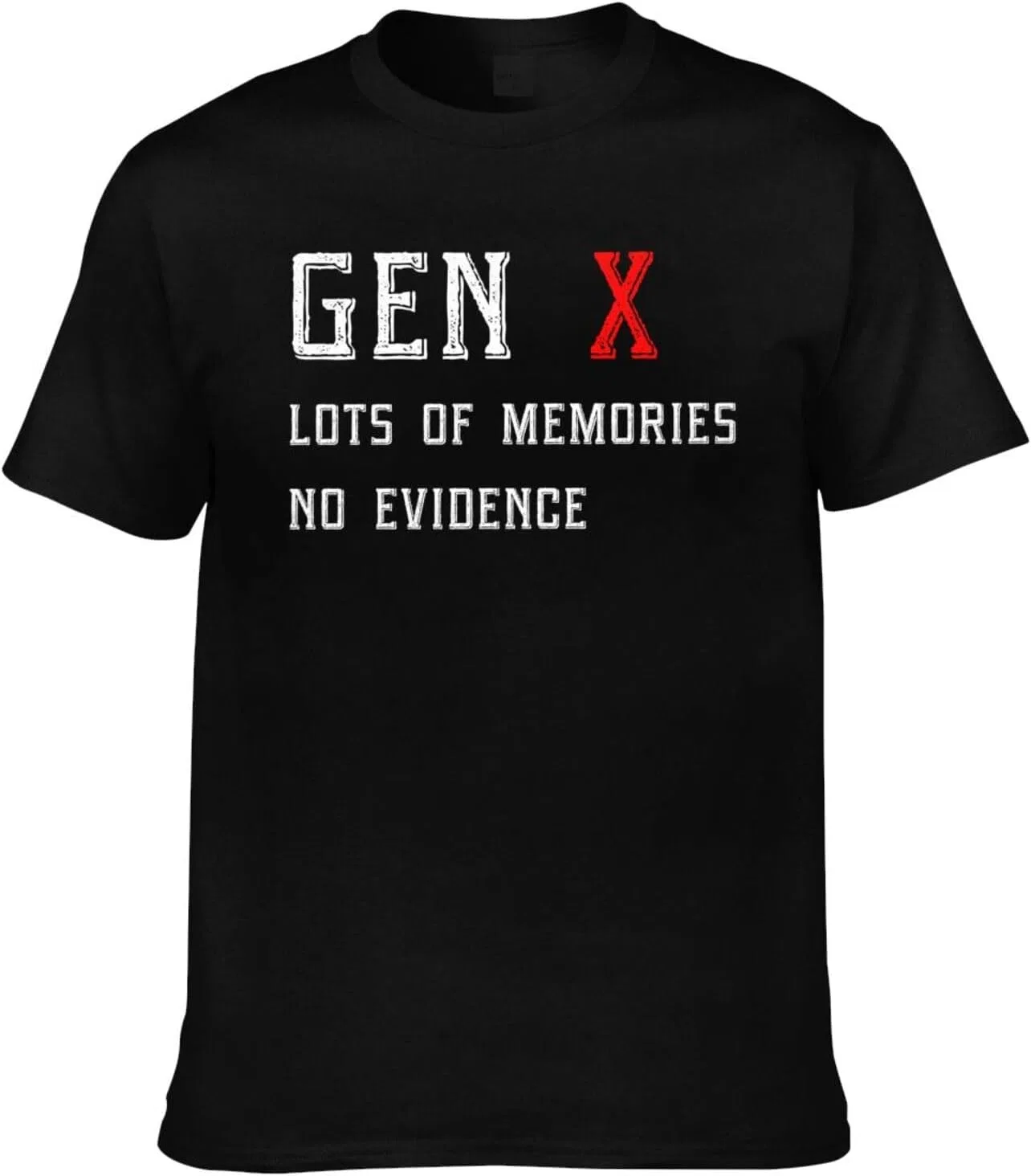 Футболка с принтом Gen X Lots of Memories No Evidence, Black
