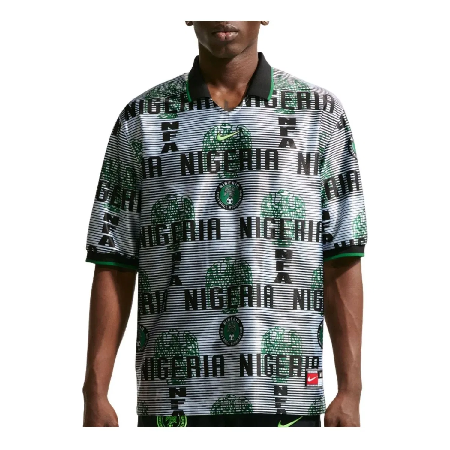 Мужская футболка с принтом Nike Nigeria Energy Dri-FIT, белый