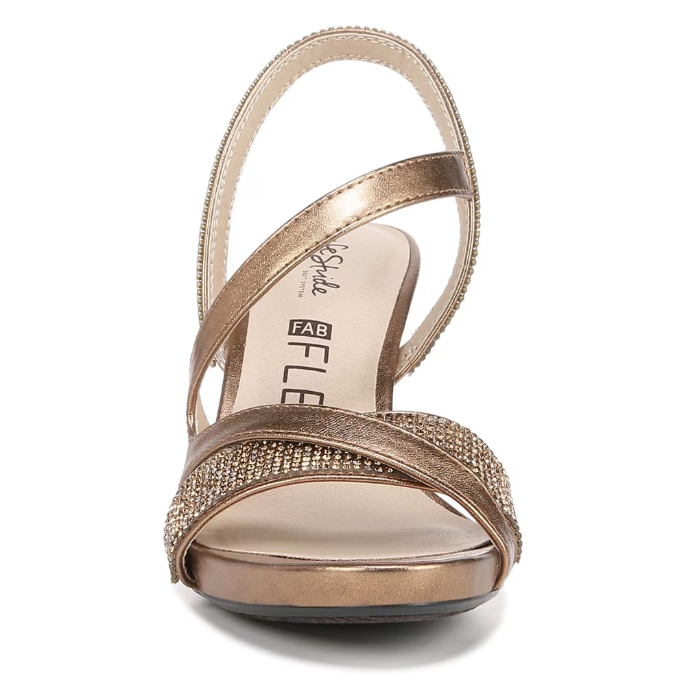 Босоножки на каблуке Mia glitz dress sandal Lifestride, bronze faux leather — фото 3