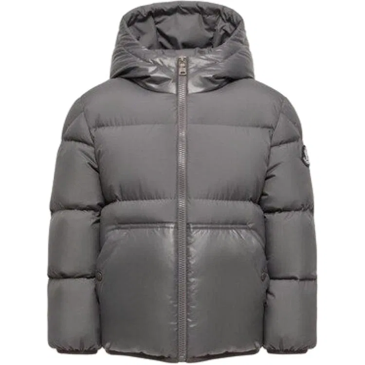 Детское пуховое пальто Moncler, Цвет Dark Gray — фото 3