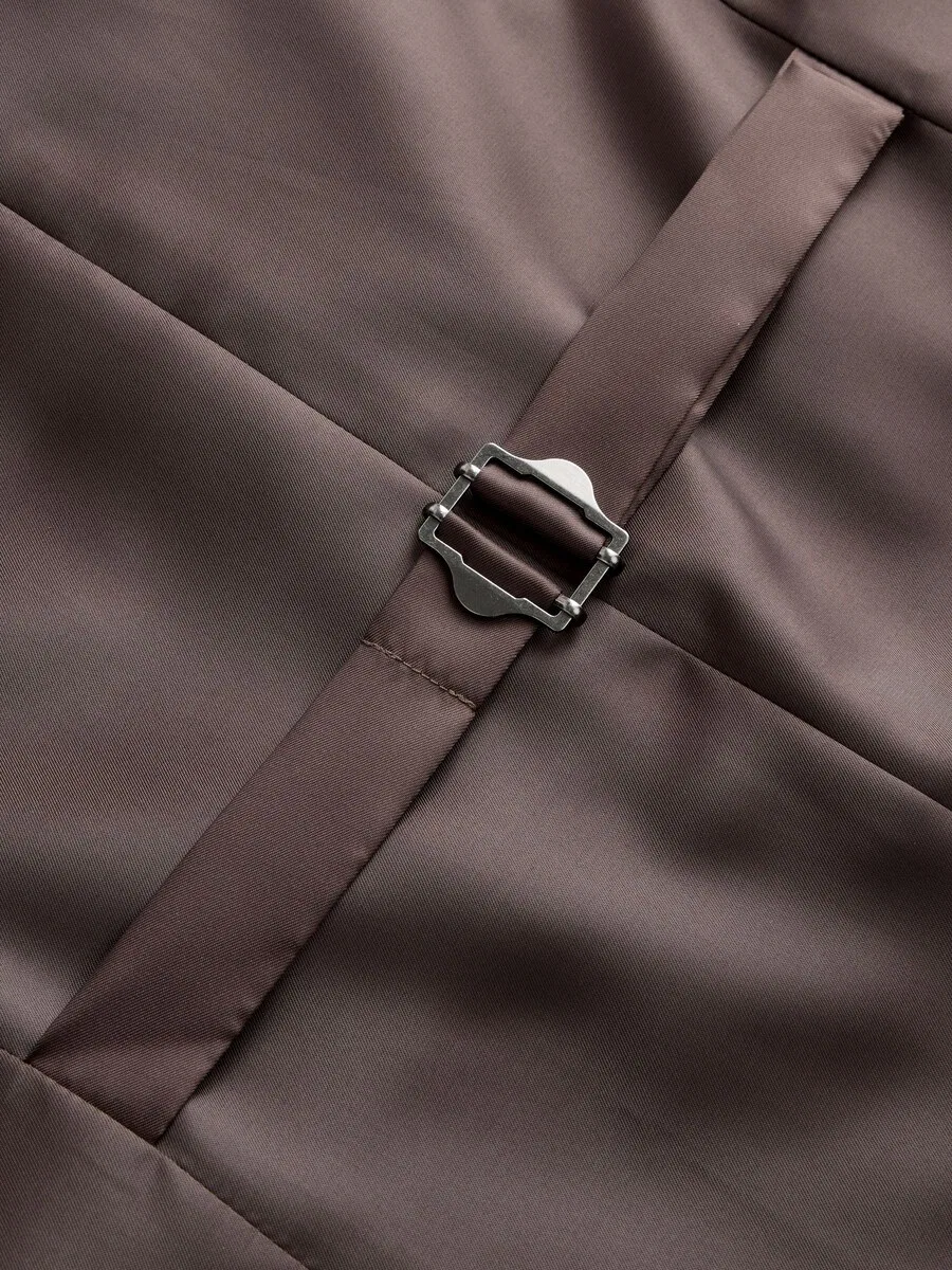 Жилет Next Suit Vest коричневого и темно-коричневого цвета — фото 3