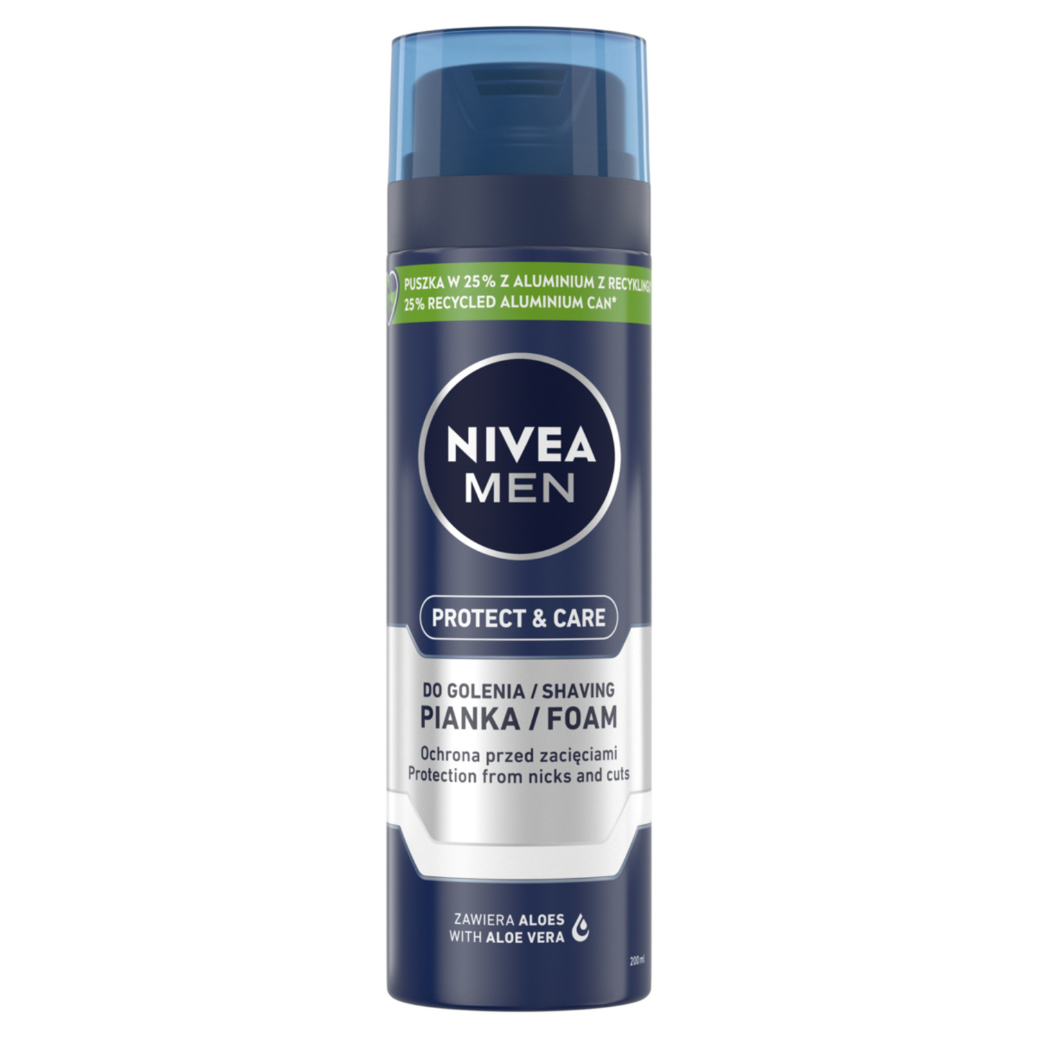 Nivea Men Protect & Care увлажняющая пена для бритья для мужчин, 200 мл - фото