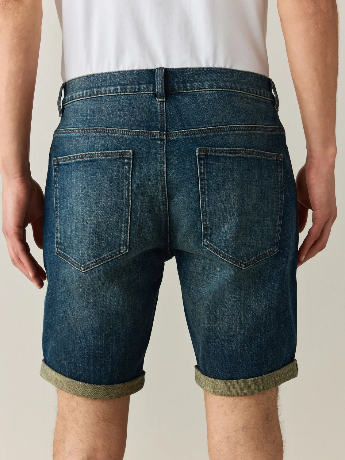 Шорты Slim Fit, джинсовые, Green Tint Next — фото 3