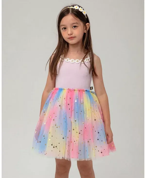 Детское платье для девочек с цветочным кружевом Petite Hailey, Light/Pastel Purple — фото 3