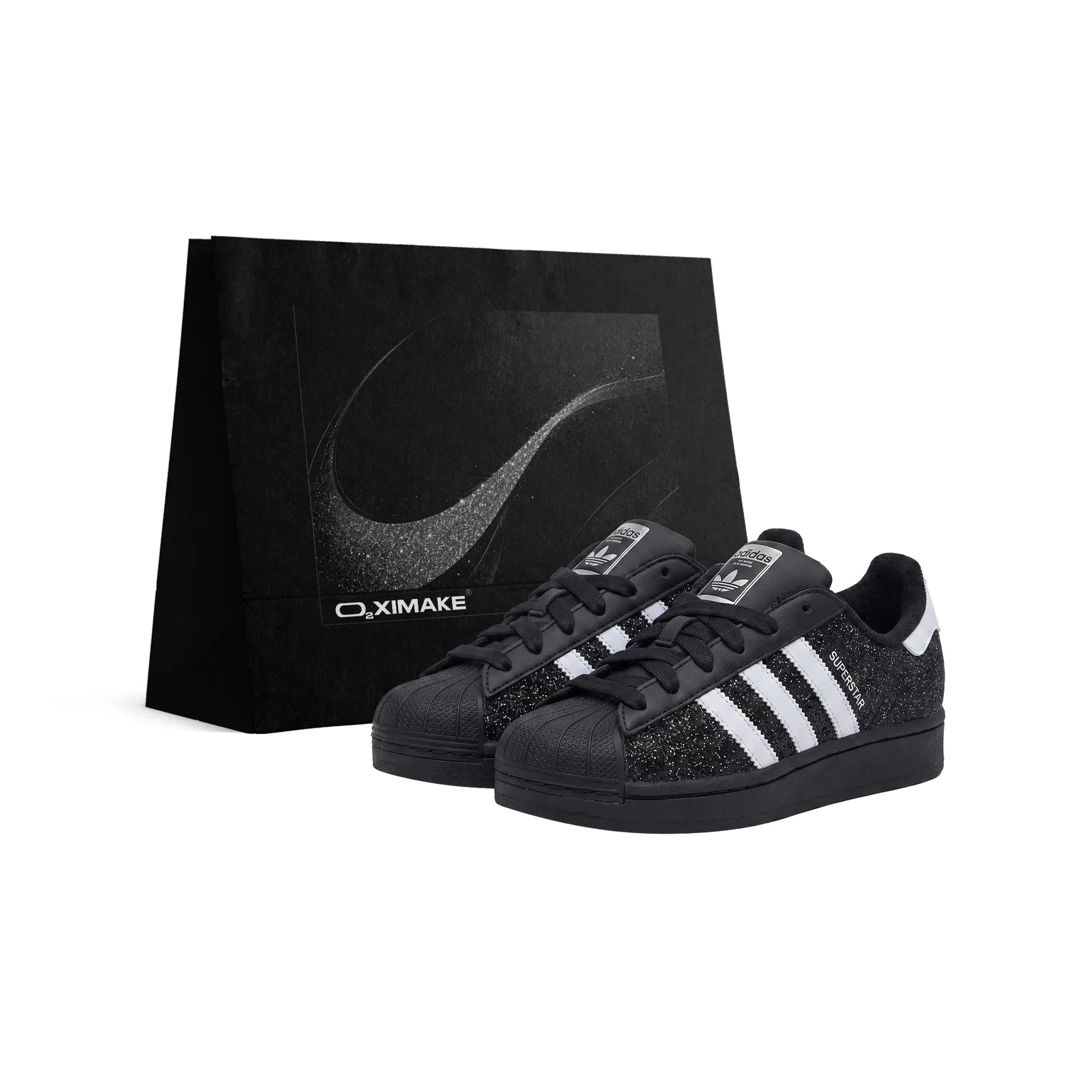 Кроссовки детские для скейтбординга Superstar 2 Adidas Originals, Black Diamond