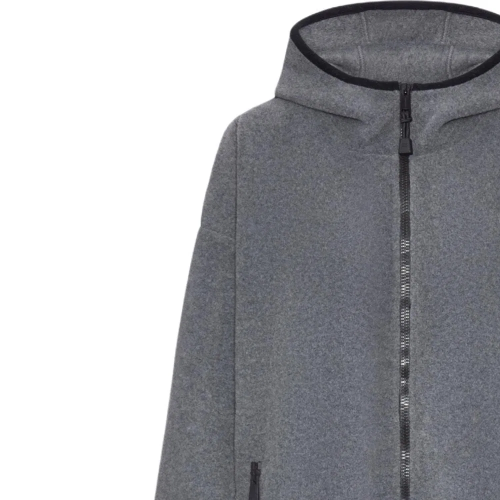 Женский худи с капюшоном прямого кроя Gray MIU MIU, Серый — фото 4