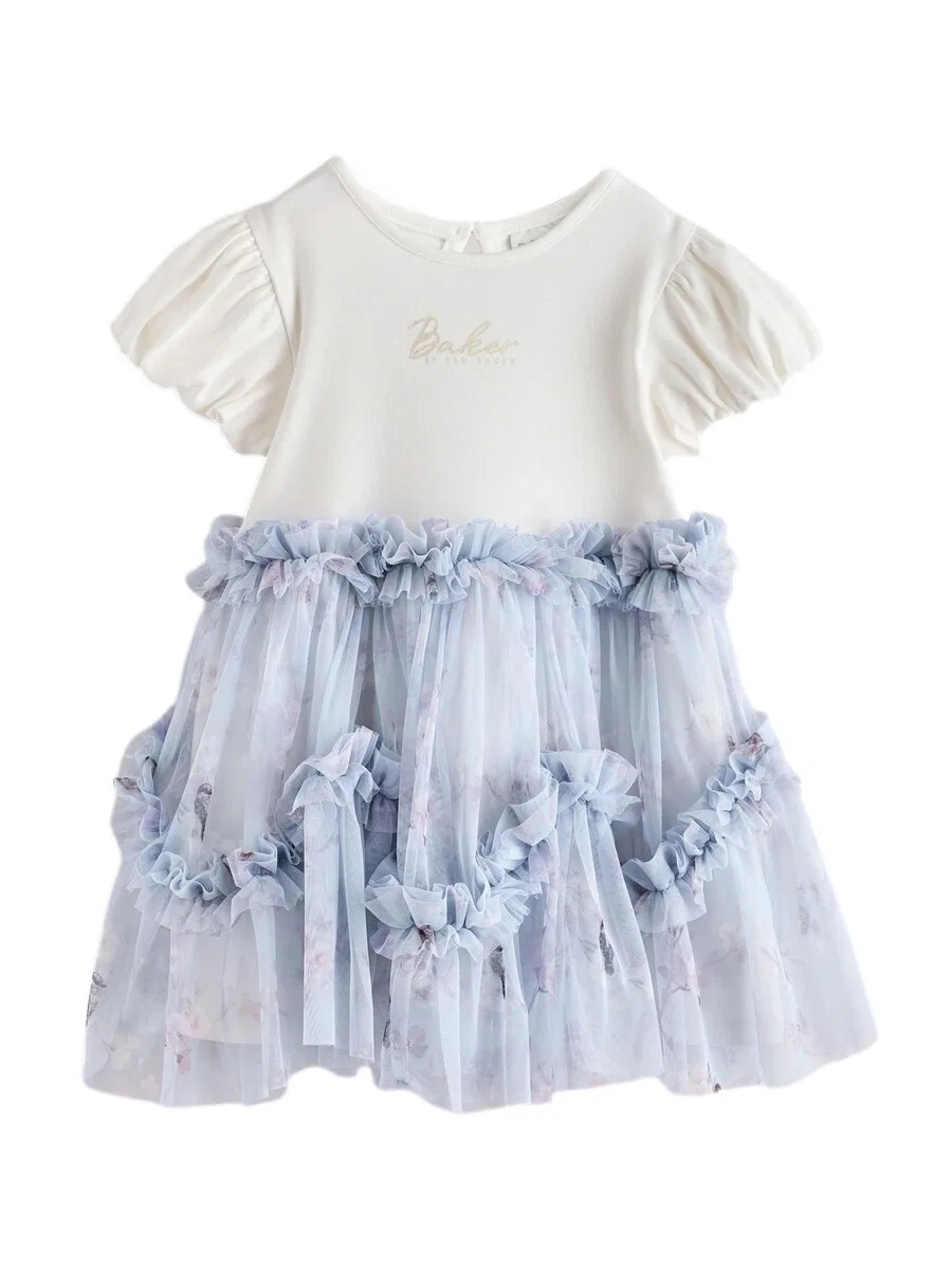 Платье Baker by Ted Baker, светло-голубое, белое