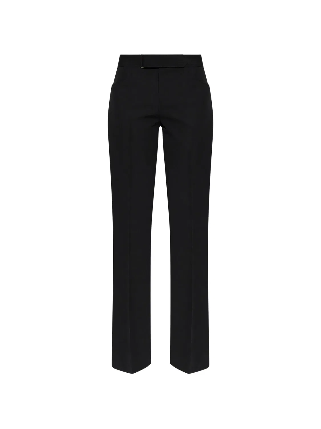 Брюки из шерсти с ремнем Balmain, черный