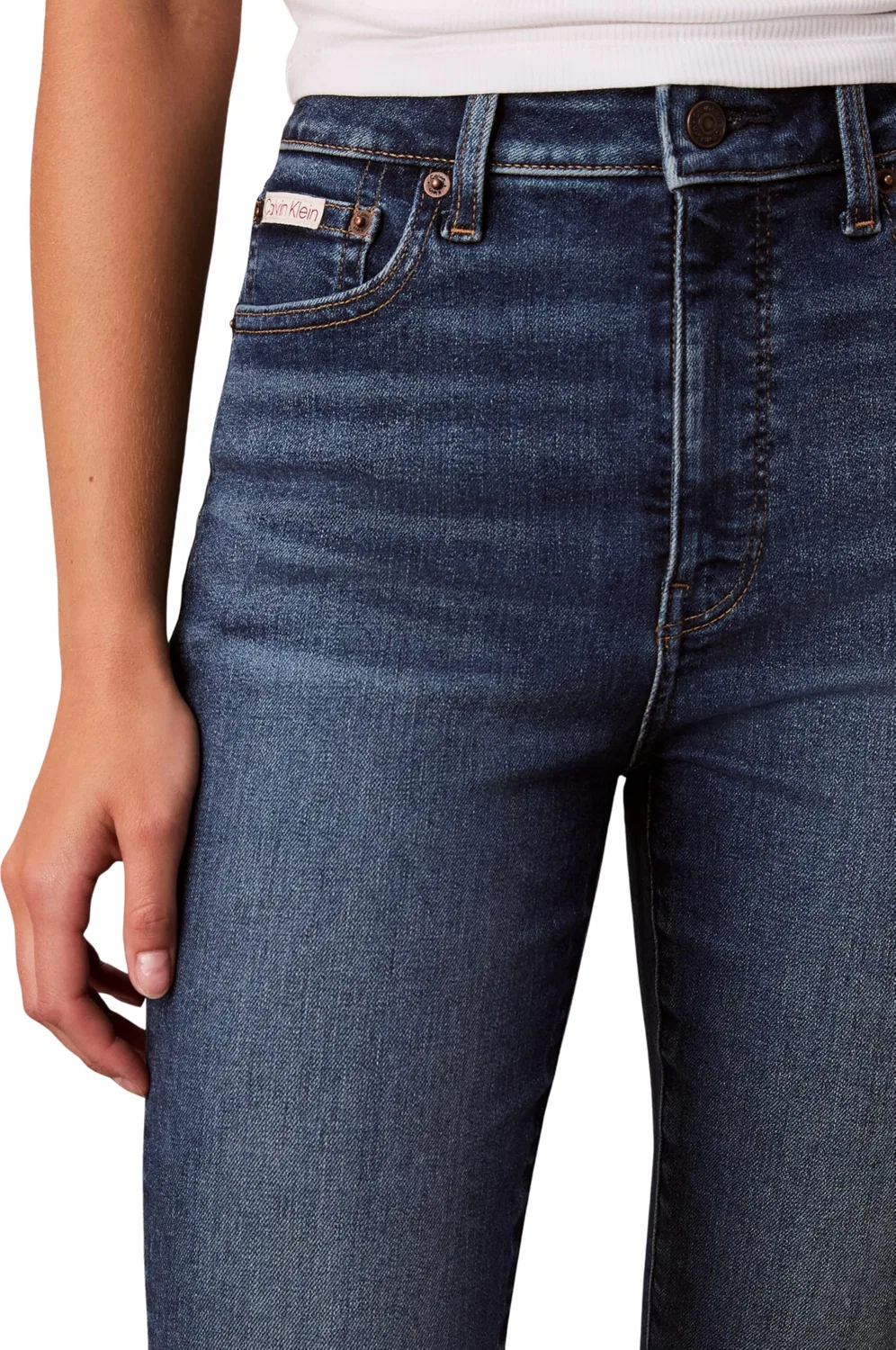 Женские джинсы с высокой посадкой скинни Midtown Blue Calvin Klein, Midtown Blue — фото 3