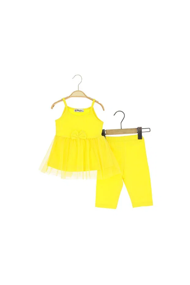 Детское платье для девочек из фатина с моделью Crassi, Yellow