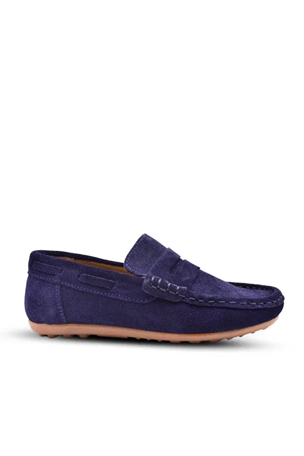 Детские лоферы для мальчиков кожаные Limburg Kids A More, Navy Blue