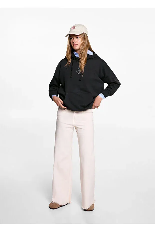 Детская толстовка для девочек с длинным рукавом Mango Woman, Charcoal Color