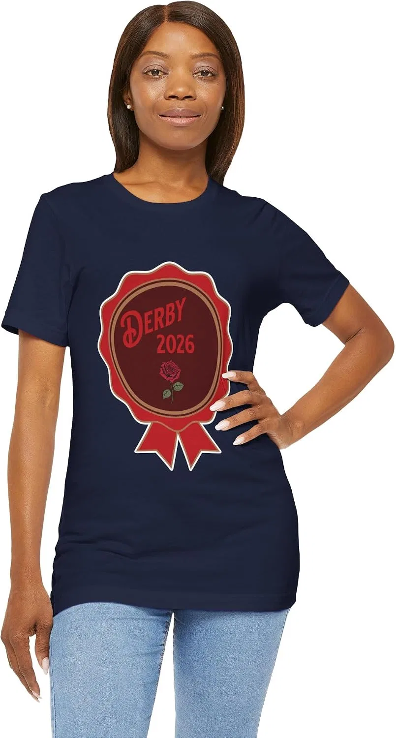 Мужская футболка с вышивкой Derby 2026 Bella+canvas, Navy — фото 4